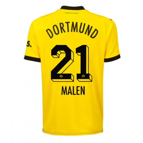 Maillot de foot Borussia Dortmund Donyell Malen #21 Domicile 2023-24 Manches Courte